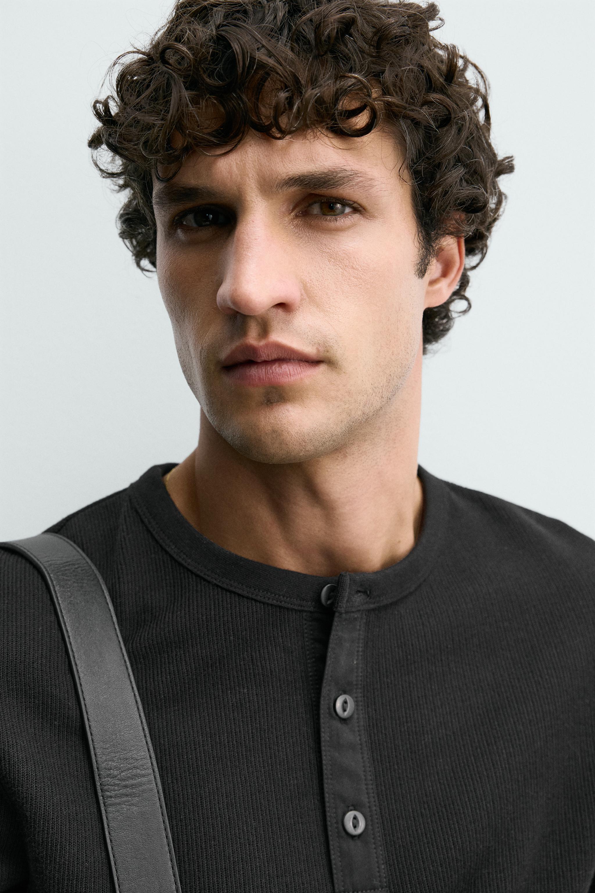 TEXTURED HENLEY SHIRT